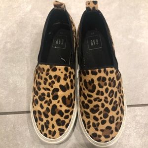 Gap leopard print slip on sneakers